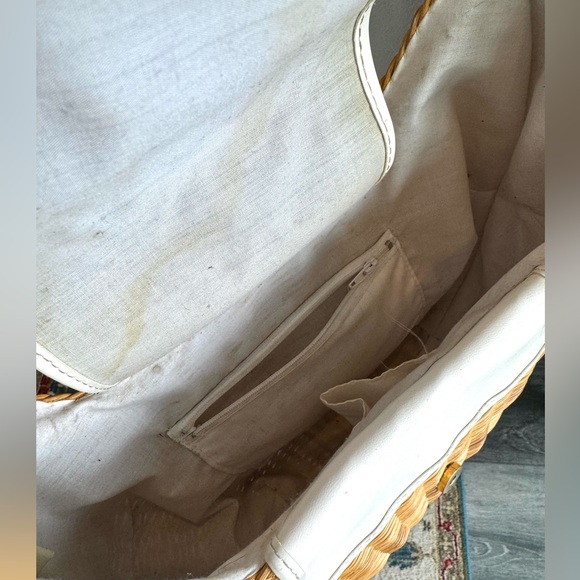 Sun n Sand Vintage Wicker Basket Satchel Bag - Picture 12 of 15